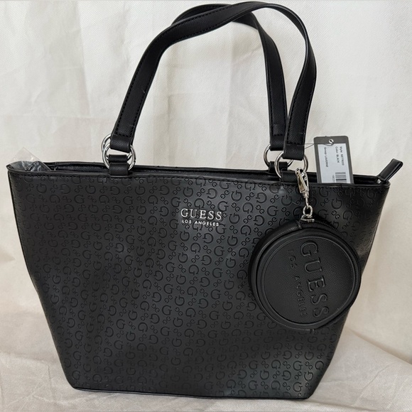 Guess Handbags - GUESS Black Patterned Tote